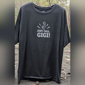 Just Call GIGI! Black Graphic Tee